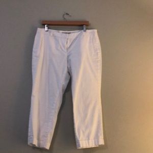 Ann Taylor light cream colored linen pants.